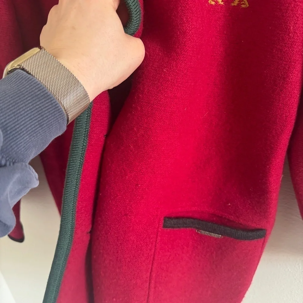 Vintage Geiger Wool Jacket Blazer Lion Emblem 36 Small